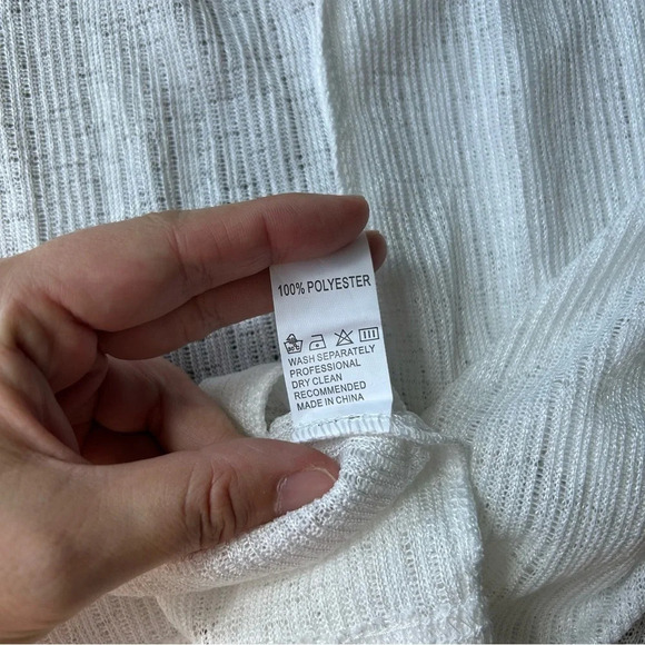 Red Coral White Lightweight  Knit Cardigan - Picture 11 of 16